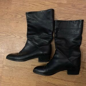 Della leather mid calf boots